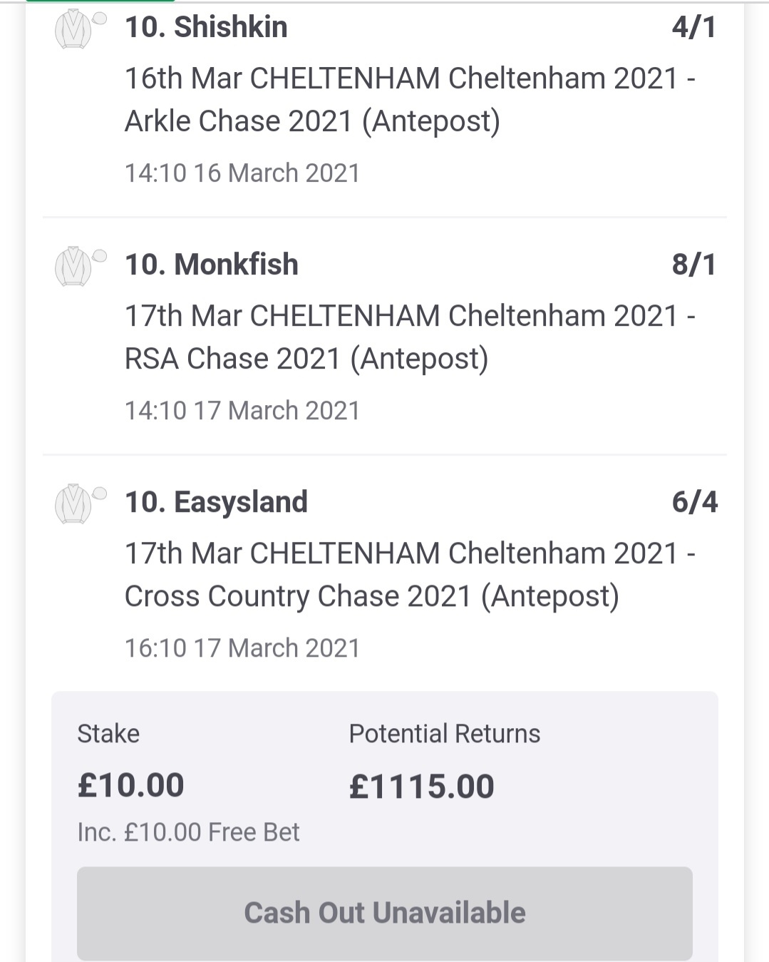 Cheltenham Festival ante-post bets