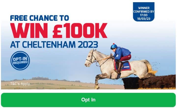 Betfred Cheltenham no deposit free bet