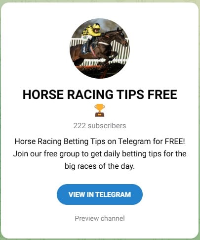 Telegram tips horse racing