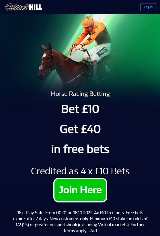 William Hill £40 sign-up offer