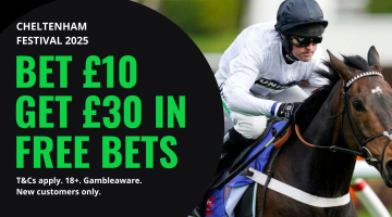 Cheltenham Bet £10 get £30 in Free Bets Sign-up Offers