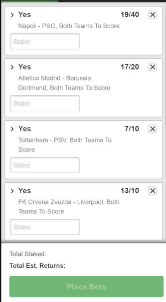 Both teams to score and win tips for today score