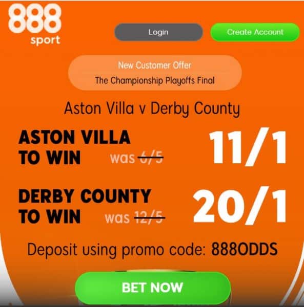 Aston Villa Derby enhanced odds