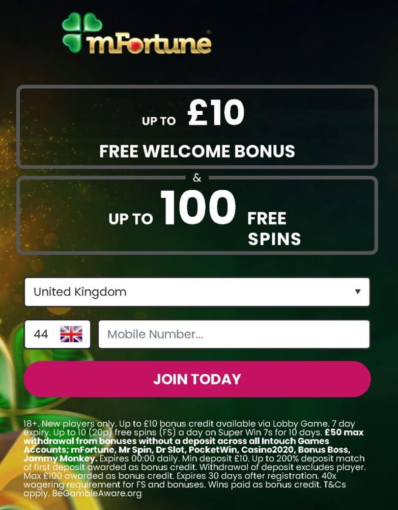 m fortune free spins