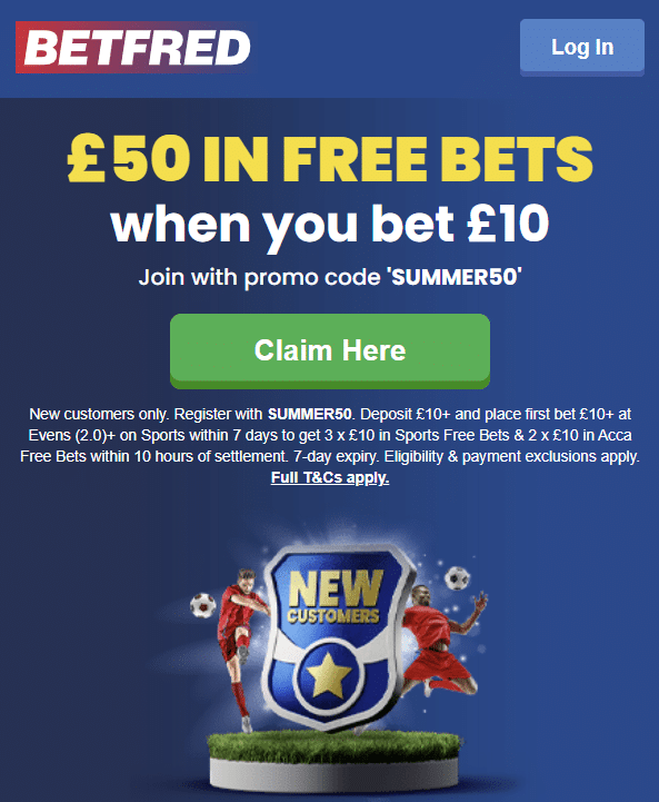 Betfred signup offer