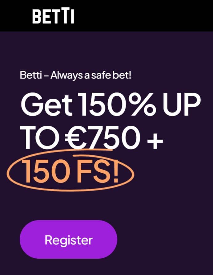 Betti Casino sign-up offer