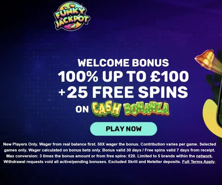 Funky Jackpot sign-up offer